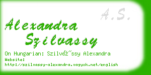 alexandra szilvassy business card